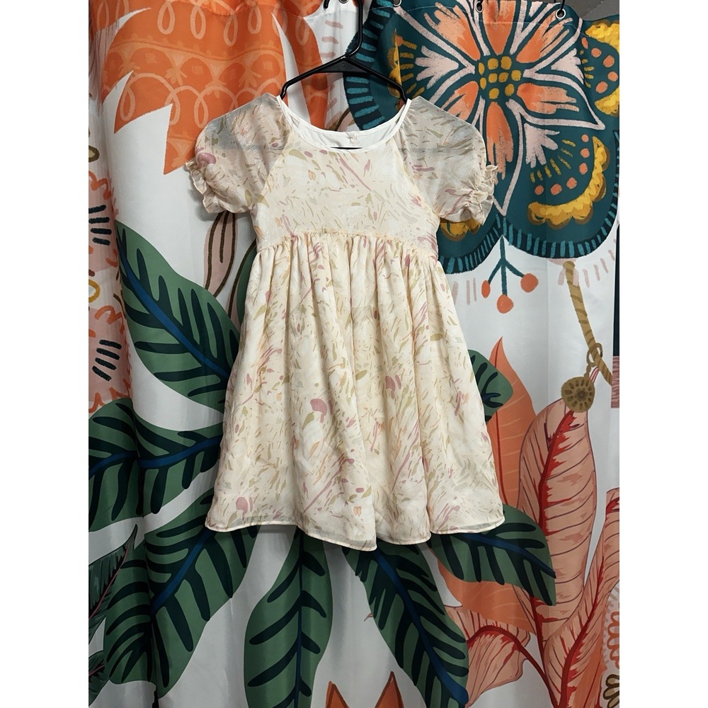 GIRLS - laura ashley abstract watercolor babydoll dress - size 6